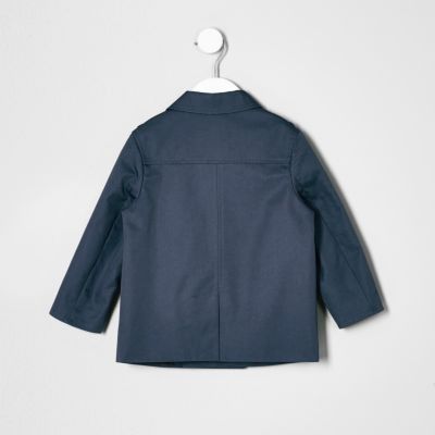Mini boys navy blue smart mac jacket